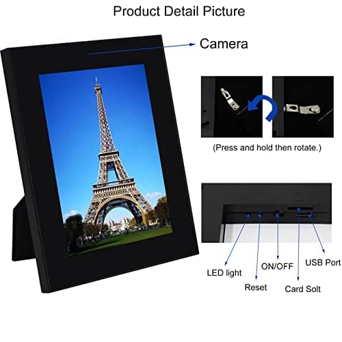 Photo Frame Camera 1080P WiFi, Motion Activated Hidden Camera Nanny Cam, Wireless Security Monitor for Home/Baby/Pet - Live Feed & Video Recording, Support iOS/Android — view 5