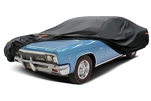 Kayme Car Cover Waterproof All Weather for Large Sedan,Outdoor Cover Fit for Chevy Impala Caprice, Ford Crown Victoria, Cadillac DTS, Grand Marquis, Lincoln Continental Town Car (209 to 218 inch)
