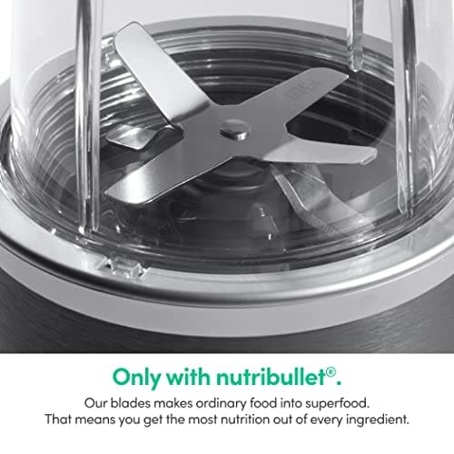 Nutribullet Personal Blender, Shakes, Smoothies, Food Prep, and Frozen Blending, 24 Ounces, 600 Watt, Dark Gray, NBR-0601WM — view 2