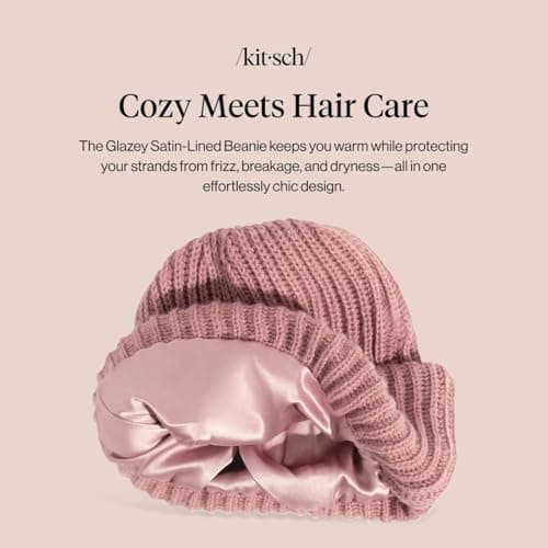 Kitsch Glazey™ Satin Lined Beanie for Men and Women - Blush