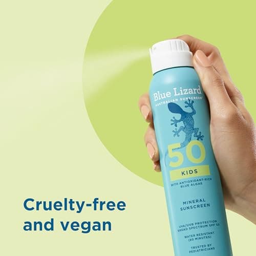 Blue Lizard Kids Mineral Sunscreen Spray SPF 50+, Brand, Broad-Spectrum UVA/UVB Protection, Water-Resistant, Zinc Oxide Formula, 5 fl oz — view 2