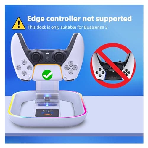 PlayStation Portal Charger Dock, PS5 Controller Station with 14 RGB Modes — view 3