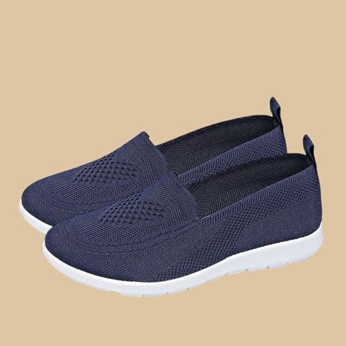 Women's Mesh Walking Shoes Summer Breathable Soft Arch Support Walking Anti-Skid Sports Shoes Blue — view 4