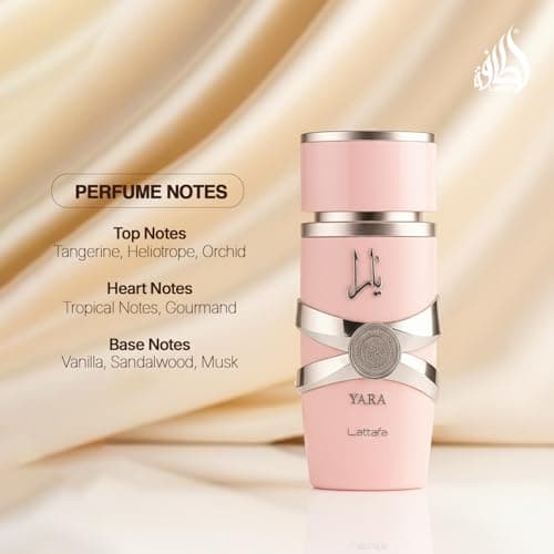 Lattafa Yara - Vanilla, Gourmand, Fruity, Floral - Eau de Parfum Long-Lasting Fragrance for Women, 3.40 Ounce / 100 ml — view 3