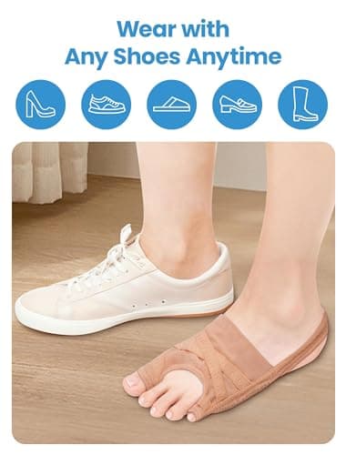 Habioer Bunion Corrector for Women & Men, Breathable Toe Straightener for the Thumb and Little Toe, Comfortable & Adjustable for Day/Night Use, Bunion Relief Splint(1 Pair) — view 5