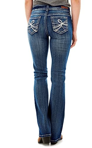 WallFlower Luscious Curvy Bootcut Jeans for Women Mid-Rise Insta Stretch Denim in Petite, Midsize, Plus Size, Juniors Jeans, Jenna, 16 Plus Long