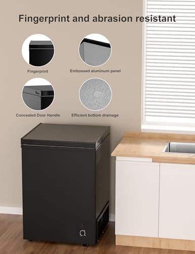 Bodacious Ultra Quiet Deep Freezer – 5.0 Cu Ft, Compact Design, Fast Freeze, Low Power Consumption, Ideal for Home, Restaurant & Small Shops — view 6