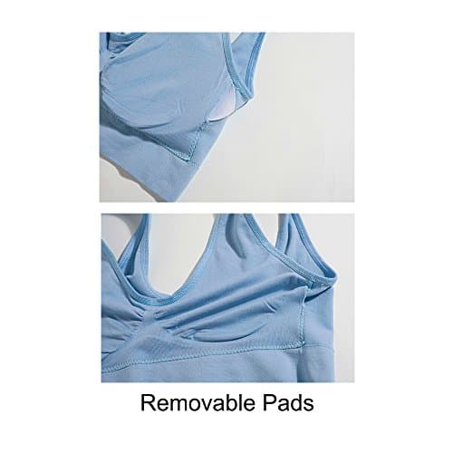 Lemef 3-Pack Seamless Sports Bra Wirefree Yoga Bra with Removable Pads for Women — view 6