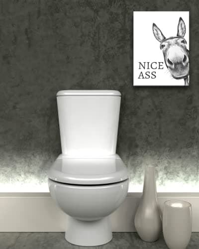 UPWOIGH 12x16 Framed Donkey Bathroom Wall Art — view 3