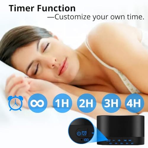 Magicteam Sound White Noise Machine with 20 Non Looping Natural Soothing Sounds and Memory Function 32 Levels of Volume Powered by AC or USB and Sleep Sound Timer Therapy for Baby Kids Adults — view 2