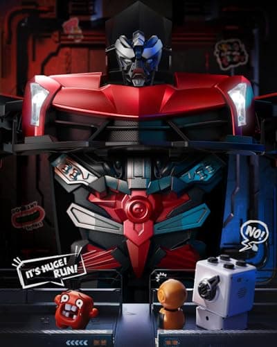 V992 Transform RC Robot Car Series,Transform RC Cars,1:14 Scale,2-in-1 Robot Toy Car with Sound & Light Effects,Gesture Sensing,Automatic Deformation,Birthday Gift Toys for Boys and Girls (Red) — view 2