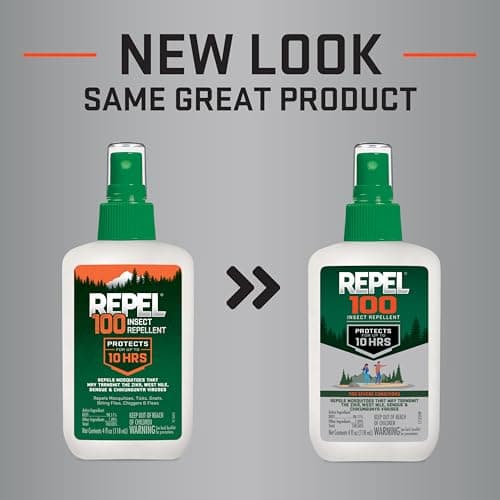 Repel 100 Mosquito and Insect Repellent, 4 Ounces, With DEET, 10-Hour Protection Long-Lasting Insect Repellent Bug Spray Repels Mosquitoes, Ticks, Gnats, Biting Flies, Chiggers And Fleas