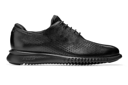 Cole Haan mens 2.zerogrand Laser Wingtip Lined Oxford, Black Leather/Black, 10 US — view 5