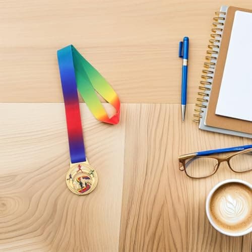 Veemoon Zinc Alloy Running Medals with Ribbon – Sports Award Prize Medals for Track Competitions and Outdoor — view 5