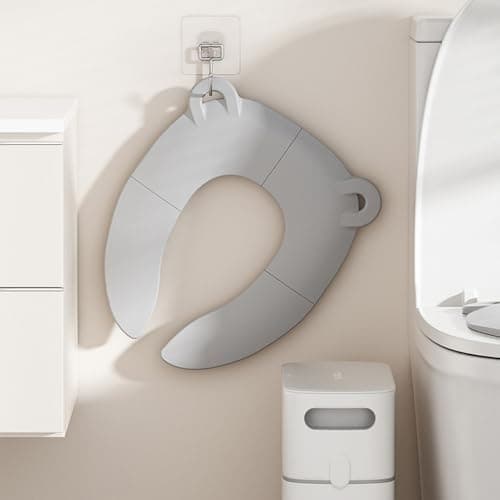 Portable Children Toilet Seat, Non Slip Kids Cushion, Animal Shaped Potty Pad with Secure Fit, Lightweight Travel Toilet Accessory, Foldable Kids Seats, Bathroom Training Tool for Childrens — view 2