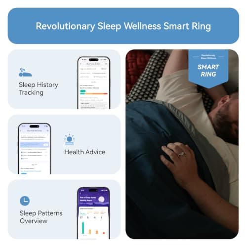 RingConn Gen 2, World’s First Smart Ring with Sleep Apnea Monitoring, No APP Subscription, 12-Day Battery Life, Stress/Heart Rate/Women's Health Tracker, Android & iOS Compatible (Gold, Size 9) — view 3