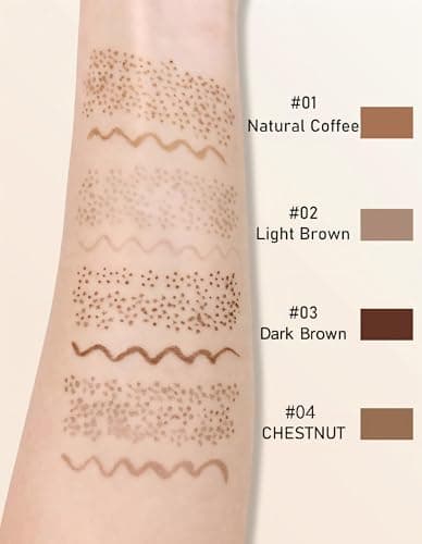 Jutqut Freckle Pen & Freckle Stamp – 2-in-1 Dual-Ended Faux Freckle Stamp Pen, Waterproof & Smudge-Proof Long-Lasting Freckle Pen, Curved Precision Tip for Natural Faux Freckles Makeup, #01 Natural Coffee — view 3