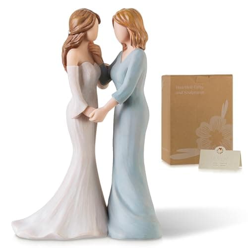 Storieme Mother of The Bride Gift from Daughter: Mom Touches Bride's Cheek Wedding Figurine Keepsake for Mom on My Wedding Day - Unique Mother's Day Birthday Present