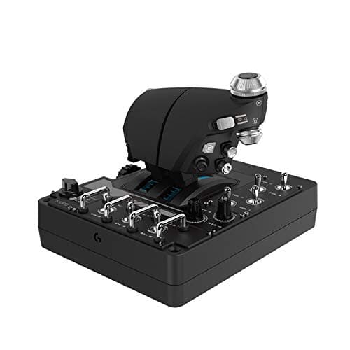 Logitech G X56 H.O.T.A.S Throttle and Joystick Flight Simulator Game Controller, 4 Spring Options, +189 Programmable Controls, RGB Lighting, 2x USB, PC - Black — view 3