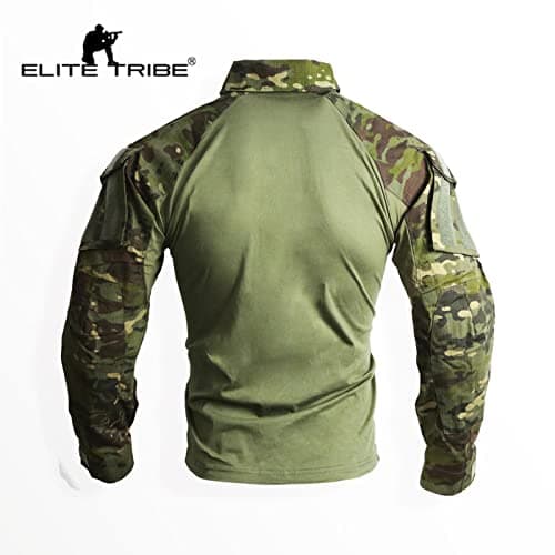 Elite Tribe Gen3 Combat Shirt Pants Suit Airsoft Military Tactical BDU Uniform (Multicam Tropic, Large) — view 4