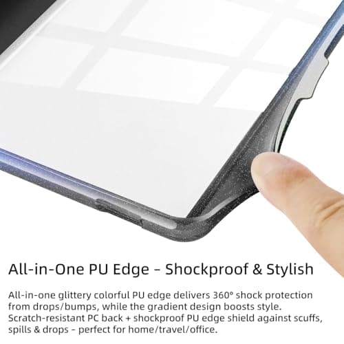 Clear Case for 6" Kobo Clara Colour 2024 & 6" Kobo Clara BW 2024 & 6" Kobo Clara 2E 2022 – Crystal Clear Soft TPU Flexible Cover, Anti-Yellowing & Slim Protective Shell, Black — view 3