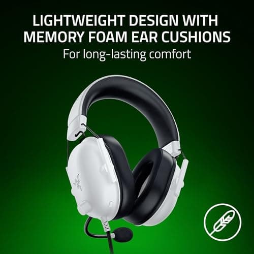 Razer BlackShark V2 X Xbox Gaming Headset: 50mm Drivers - Cardioid Mic - Lightweight - Comfortable Noise Isolating Earcups - for Xbox Series X, Series S, PS5, PC, Switch via 3.5mm Audio Jack - White — view 4