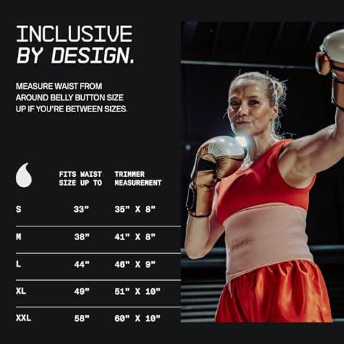 Sports Research Sweet Sweat® Waist Trimmer for Women and Men - Sweat Band Waist Trainer for High-Intensity Training & Workouts Black/Pink — view 4