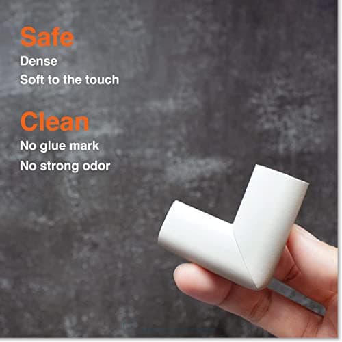 Roving Cove Slimfit Corner Edge Protector for Baby Proofing (Small 15ft Edge 4 Corners), Furniture Safety Bumper Guard, Soft NBR Rubber Foam, 3M Adhesive, Oyster White (Off White) — view 2