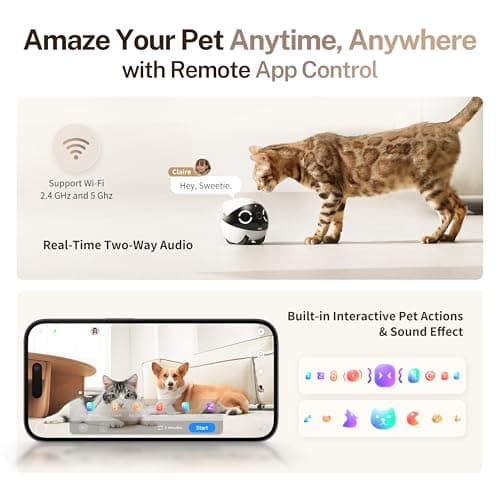 Enabot EBO ROLA Mini 2K Pet Camera Robot: Movable Indoor Camera Battery-Powered with Phone App, One-Touch Call, 2-Way Talk, IR Night Vision, Motion Detection, Video Recording — view 4