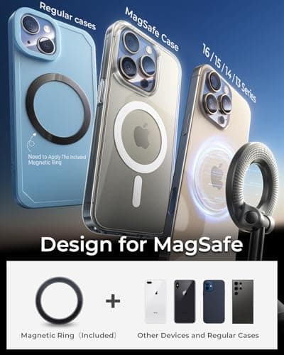 MRGLAS 2026 Upgraded Vacuum Suction Phone Holder for Car, Magsafe Car Phone Holder Mount, [98+LBS Suction & 2800gf Magnetic] 360° Adjustable Shower & Wall Mount, Car Accessories for iPhone 17 Pro Max — view 6