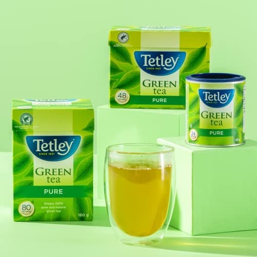 Tetley Pure Green Tea, Herbal Tea - 24 Tea Bags, 48 Grams, Contains Caffeine — view 3