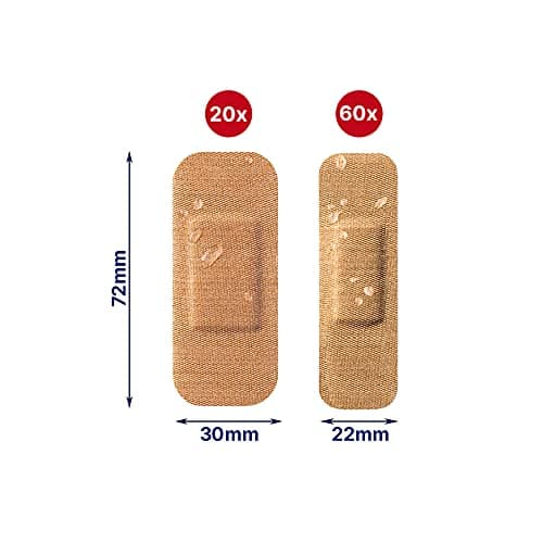 Elastoplast Flexible Fabric Bandages, Value Pack | 80 Strips, beige | Extra Flexible | Adapts to all your movements | Strong Adhesion | Breathable Material | Water-repellent | Bacteria Shield — view 3