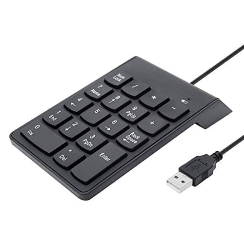 Kadaon Numeric Keypad,USB Keypad, USB 18 Key Number Numeric Keypad Keyboard for Laptop/Notebook PC Computer
