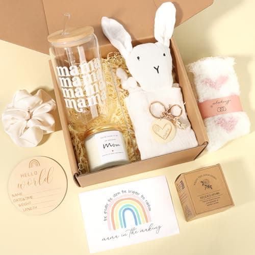 New Mom Gifts Box, Pregnancy Gifts for Expecting Mom, Postpartum Gifts for First Time Moms, Cool Gifts for New Mom After Birth, New Mom Care Package After Baby — view 2