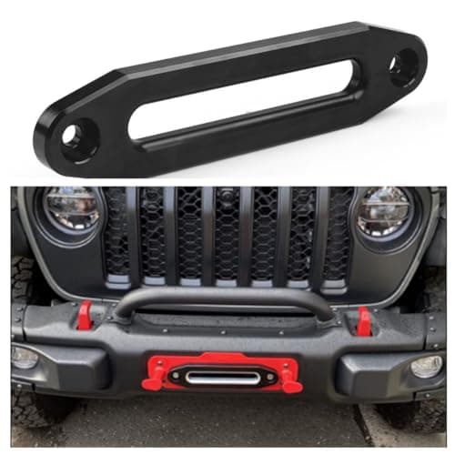 STANDOUTELROAL (Black) Hawse Style Winch Fairlead, Car Hawse Winches Fairlead for Automotive Anchor Cables ATV 3000-4000 lb Winch,4.88 inch (124mm) Mount Smooth — view 3
