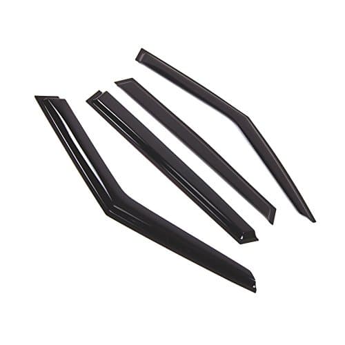 Tuningpros Window Visor Compatible with 2014-2016 Land Range Rover Sport, DGWV2-818 Outside Mount Deflector Rain Guard Dark Smoke, 4 Pcs Set