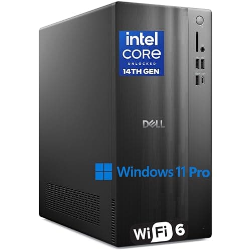 Dell Tower PC Ect1250 Business Desktop Computers,14th Gen Intel Processor, Copilot AI, 16GB DDR5, 512GB SSD, WiFi 6, Bluetooth, DisplayPort, HDMI, Type-C, Windows 11 Pro