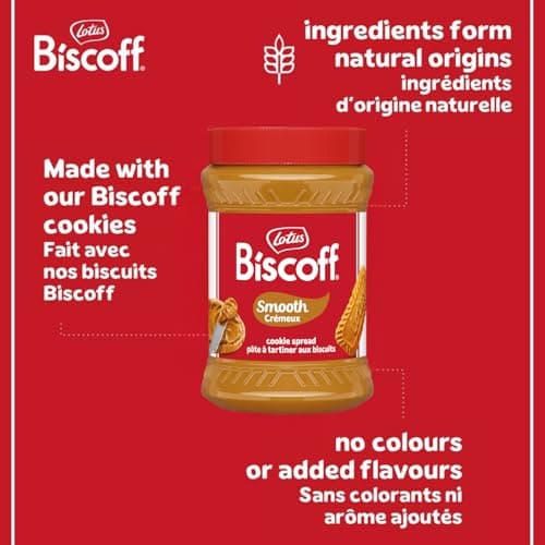Lotus Biscoff Smooth Spread Jar, Caramelized Cookie Flavour, 400g, Vegan, Nut Free, No Added Colours or Flavours — view 3