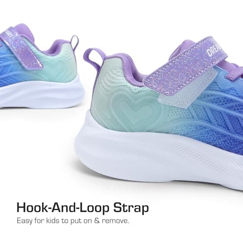 DREAM PAIRS Girls Shoes Kids Sparkle Tennis Running Athletic Lightweight Sneakers for Little/Big Kids Toddler,Size 13 Little Kid,Pink/Blue/Green,SDRS2411K — view 4