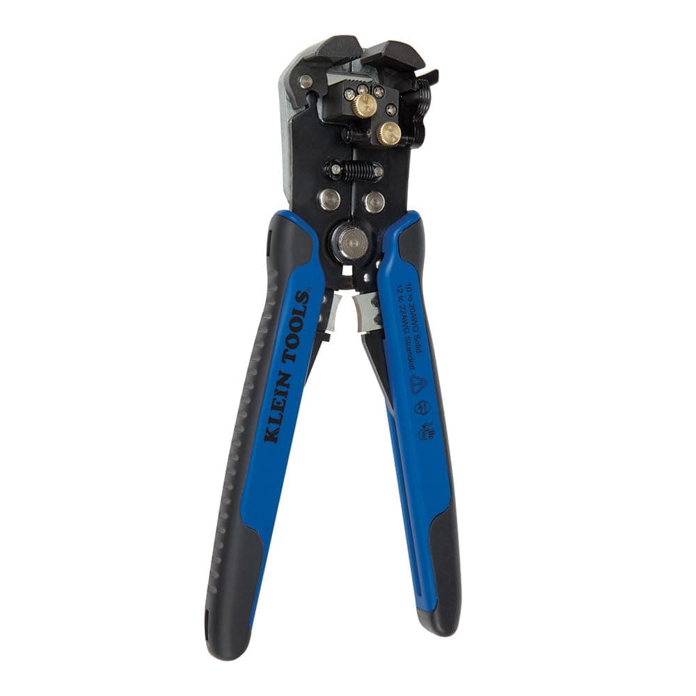Klein Tools 11061 | Self-adjusting cable stripper 0.2 – 1 mm² | Self-adjusting head | Adjustable stop | Tension wheel | Integrated cutter | 21 cm
