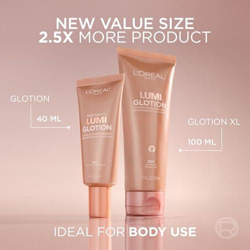 L’Oréal Paris True Match Lumi Glotion, Highlighter, Natural Glow Enhancer for Face & Body, Makeup, Instantly Hydrates and Illuminates Skin, Sheer Color Tint, Offers a Sunkissed Glow, 903 Medium, 40 mL — view 4
