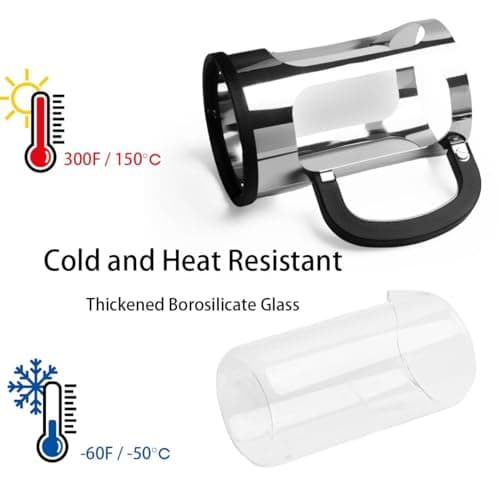 ADAMITA French Press Coffee Maker 8 cups 34 oz 304 Stainless Steel Coffee Press with 4 Filter Screens, Easy Clean Heat Resistant Borosilicate Glass - Free 100% BPA… (Silvery-BO90893-SS, 34 oz) — view 2