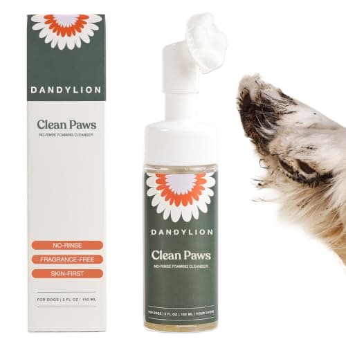 Dog Paw Cleaner, Clean Paws, No Rinse Foam Cleaner with Brush, 5 fl oz