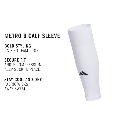adidas Unisex Metro Soccer Socks or Calf Sleeves (1 Pair) Over-the-Calf — view 3