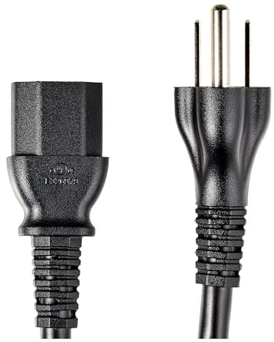 Amazon Basics PC Power Cord, 3 Feet, 3 Prong AC Power Cord for Monitor, Computer, TV, 18 AWG, 125 Volts, Black — view 4