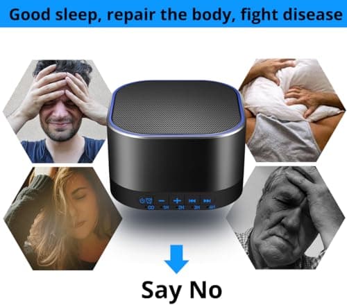 Magicteam Sound White Noise Machine with 20 Non Looping Natural Soothing Sounds and Memory Function 32 Levels of Volume Powered by AC or USB and Sleep Sound Timer Therapy for Baby Kids Adults — view 3
