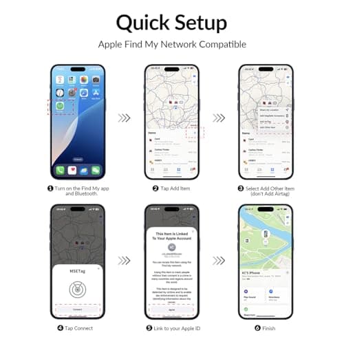 MSEBENT Tracker Tag - 2 Pack [Apple MFi Certified] Bluetooth Trackers Works with Apple Find My (iOS Only) - IP67 Waterproof Item Finders | Track Keys, Wallet, Luggage, Backpack — view 3