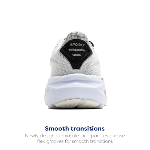 Brooks Women’s Ghost 17 Neutral Running Shoe - White/Black/Rose Gold - 8 Medium — view 2