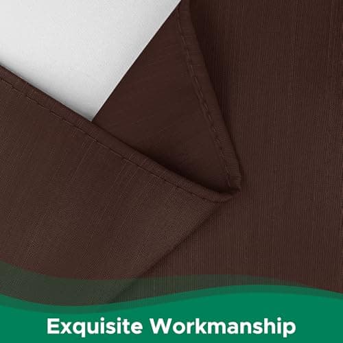Biscaynebay Wrap Around Bed Skirts for Twin & Twin XL Beds Short Drop of 12", Brown Adjustable Elastic Dust Ruffles Easy Fit Wrinkle Resistant Silky Luxurious Fabric Machine Washable — view 3