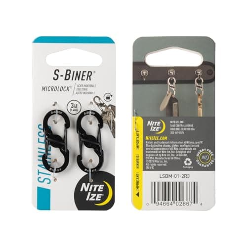 Nite Ize LSBM-01-2R3 S-Biner Micro Lock, Black, 2-Pack — view 6